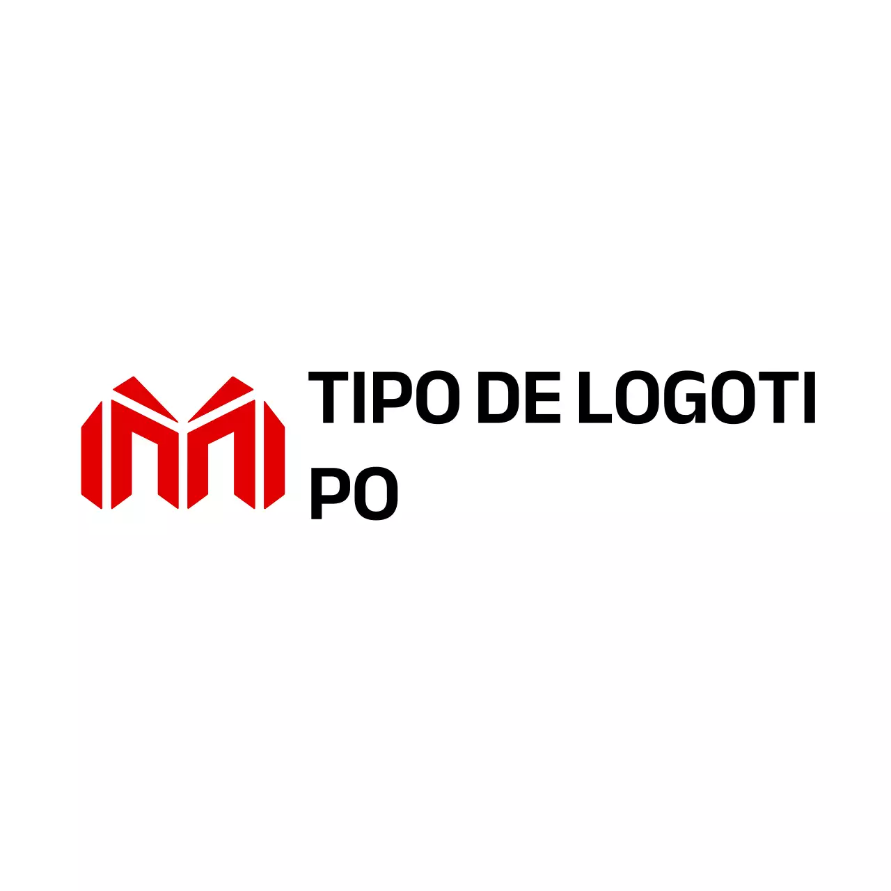 Logotipo moderno en rojo