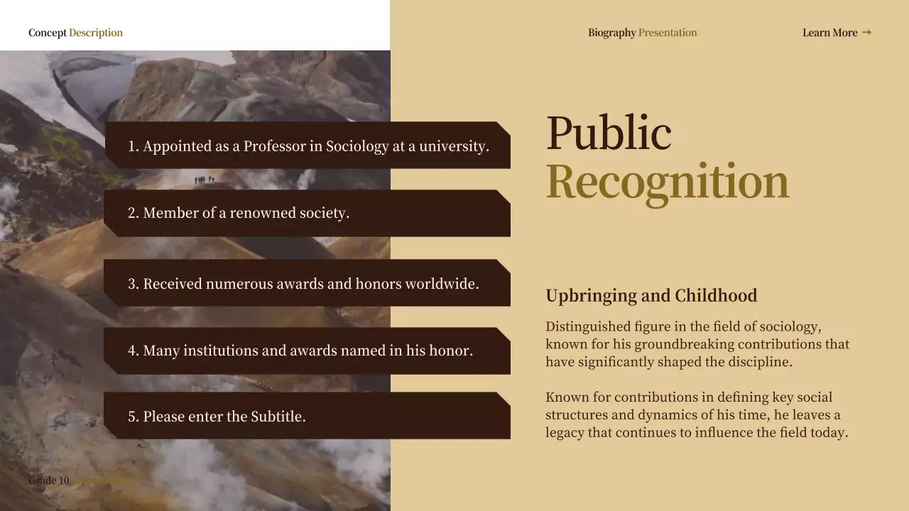 Beige Classic Biography Presentation