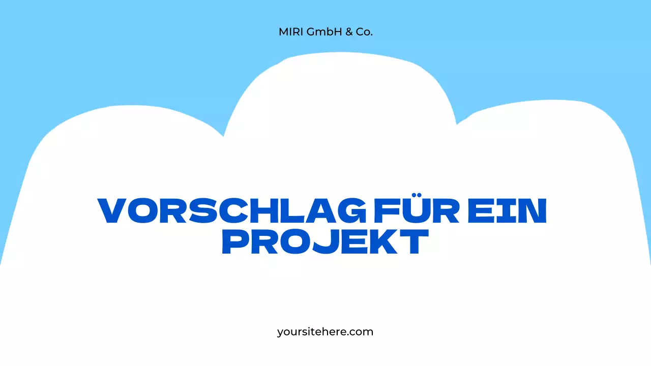 blue modern Projektantragsdokument
