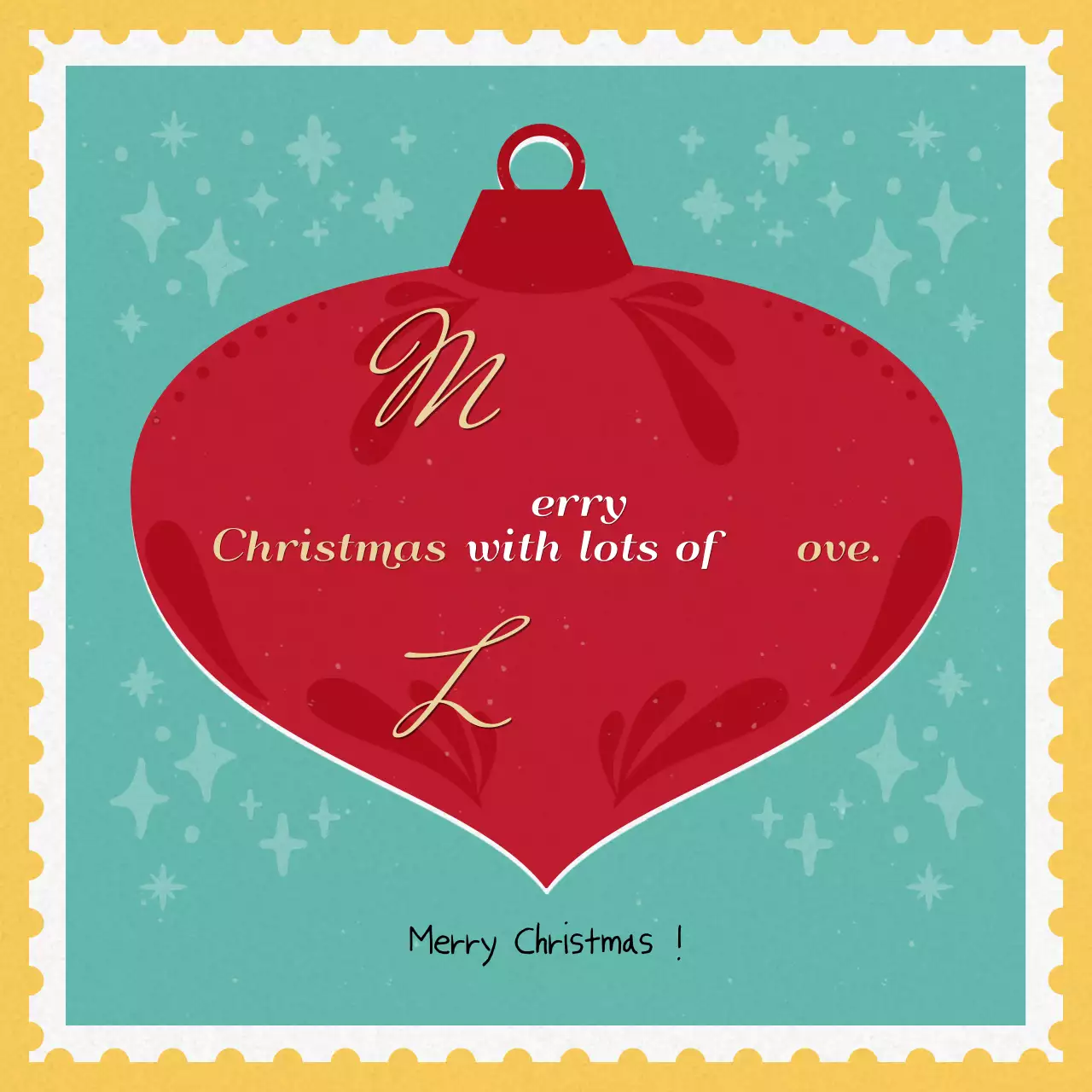 Red Traditional Christmas Greetings Card Instagram Carousel