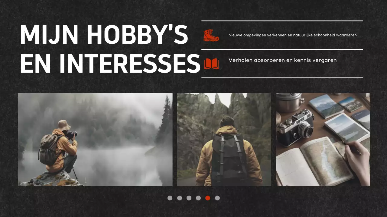 zwart modern portfolio document