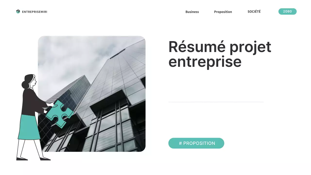 Un plan d'affaires simple, couleur menthe