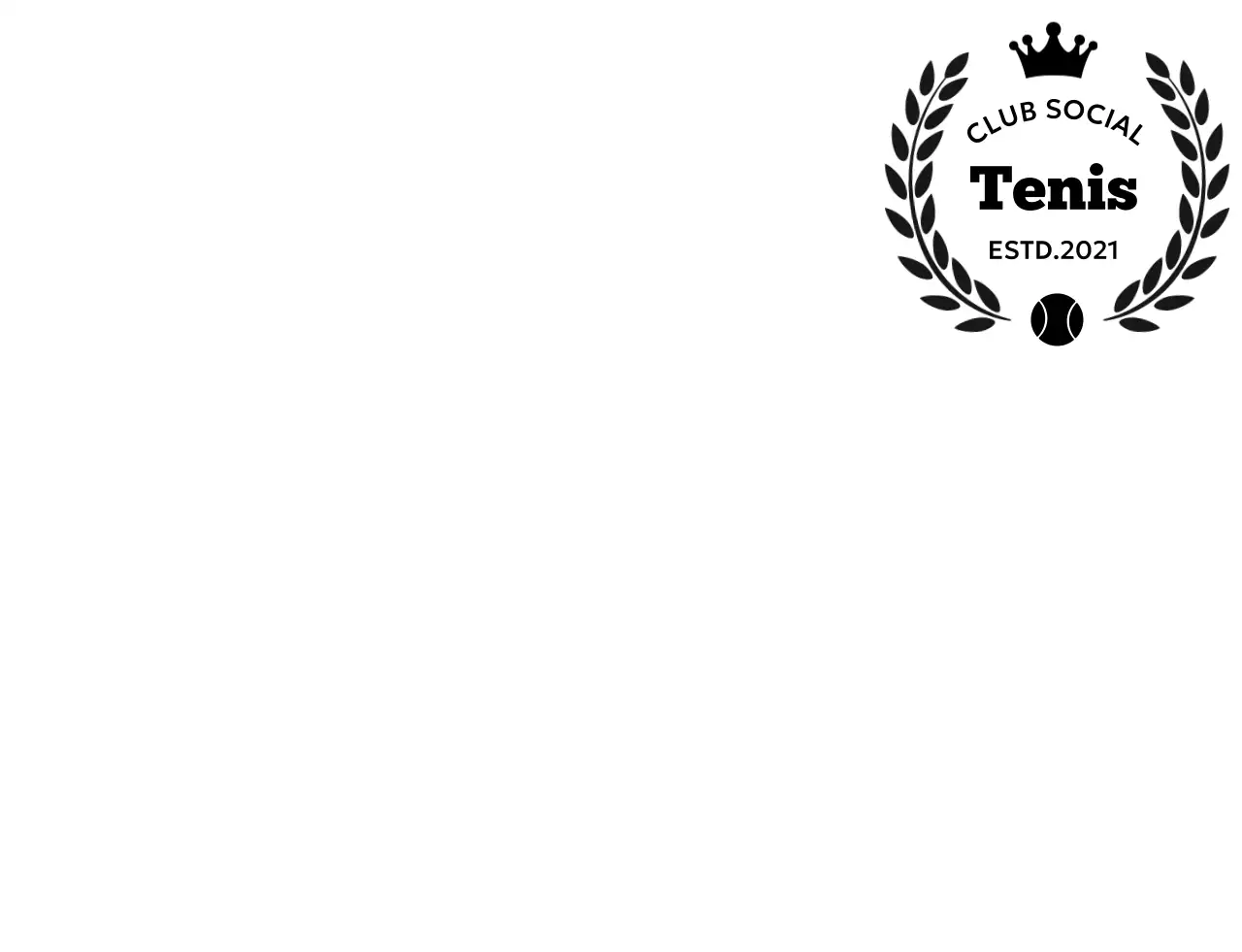 Logotipo sencillo de una organización de tenis