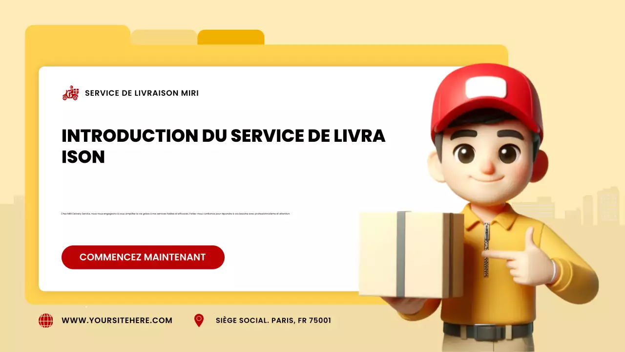 annonce de livraison moderne jaune