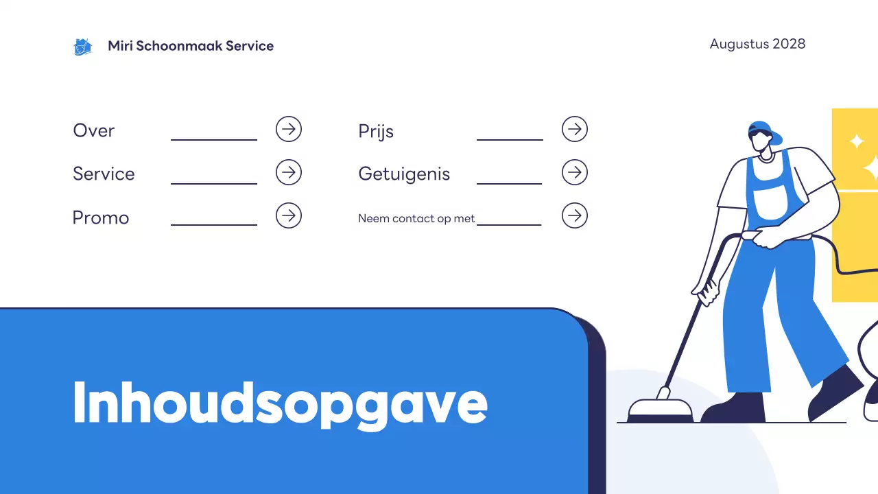 blue modern cleaning service introductie