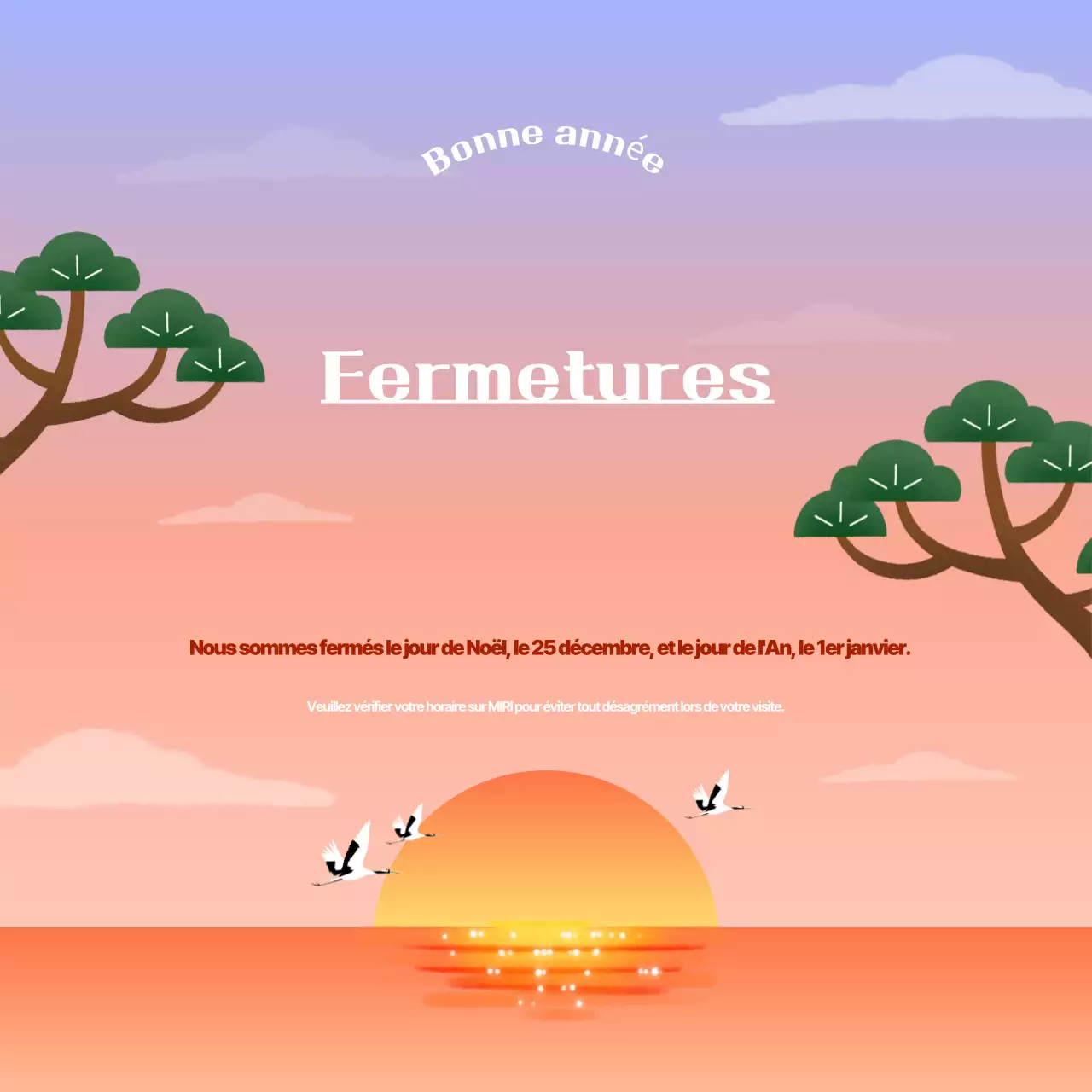 Un guide simple des fêtes de fin d'année bleu et orange