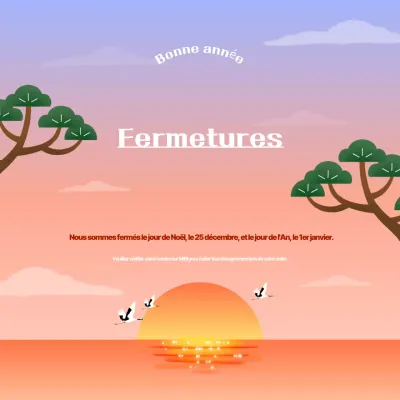 Un guide simple des fêtes de fin d'année bleu et orange