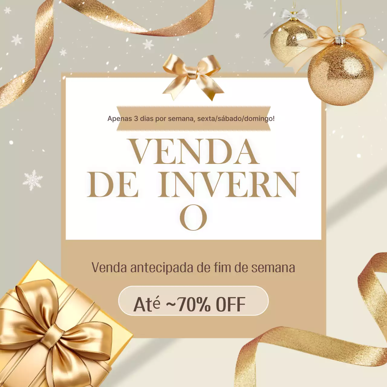 Anúncios de vendas de luxo de ouro