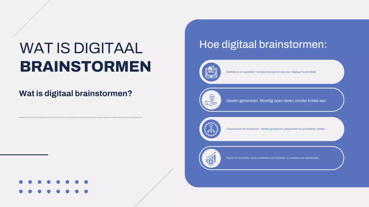 Grijs Blauw Modern Brainstormen Presentatie Infografieken