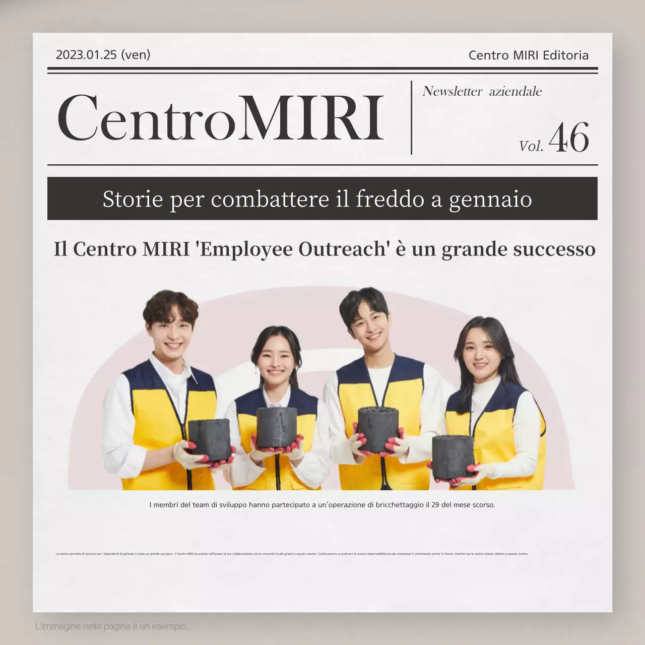 Newsletter per volontari Beige Basic