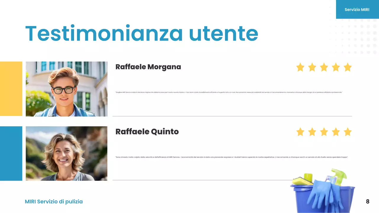 promozione servizio di pulizia moderno giallo blu