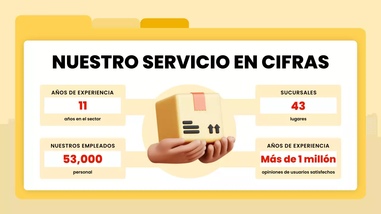 amarillo moderno anuncio de entrega