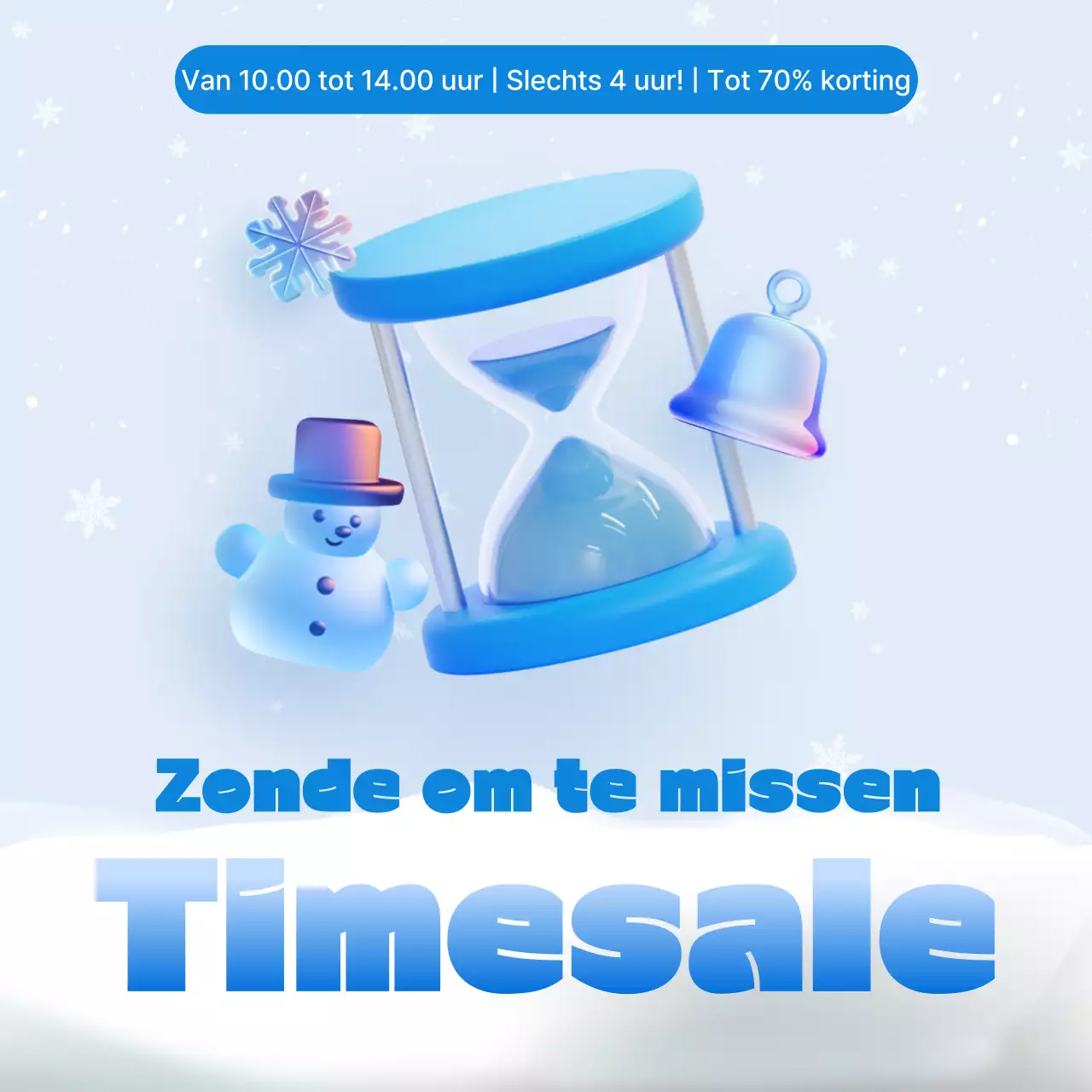 Blue Modern Timesale Promotie