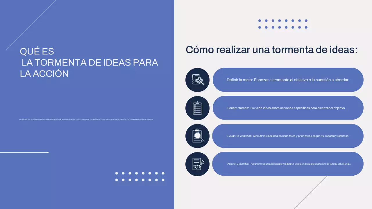 Gris Azul Moderno Brainstorming Infografía Presentación