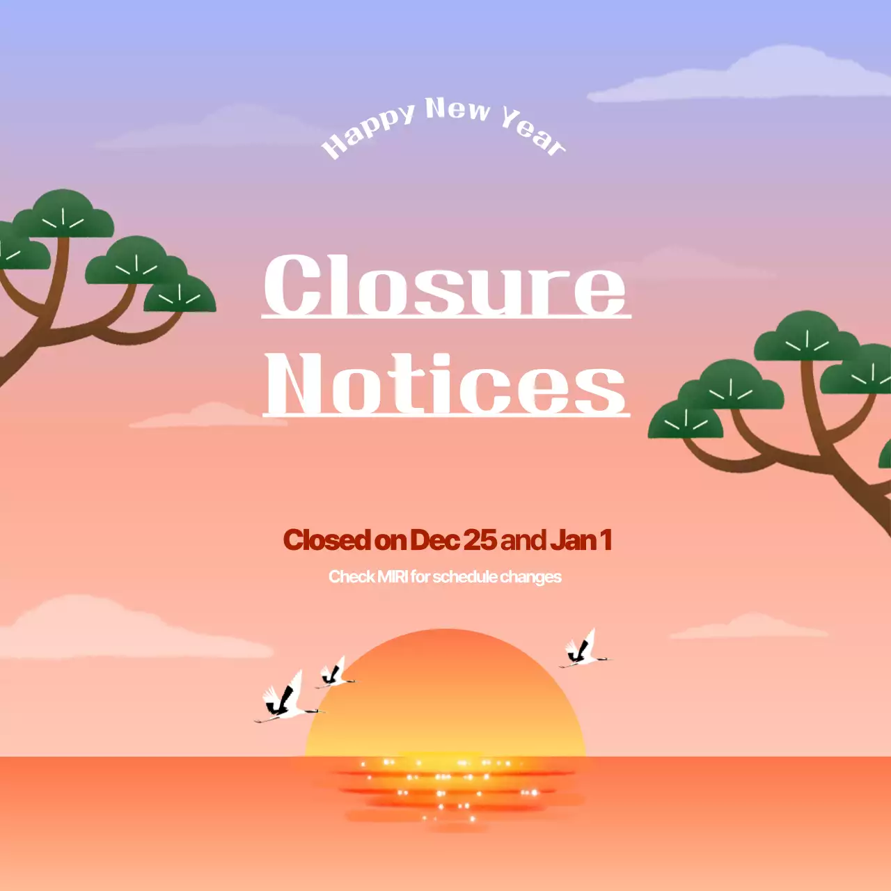 Bài đăng trên mạng xã hội thông báo đóng cửa tối thiểu của Orange