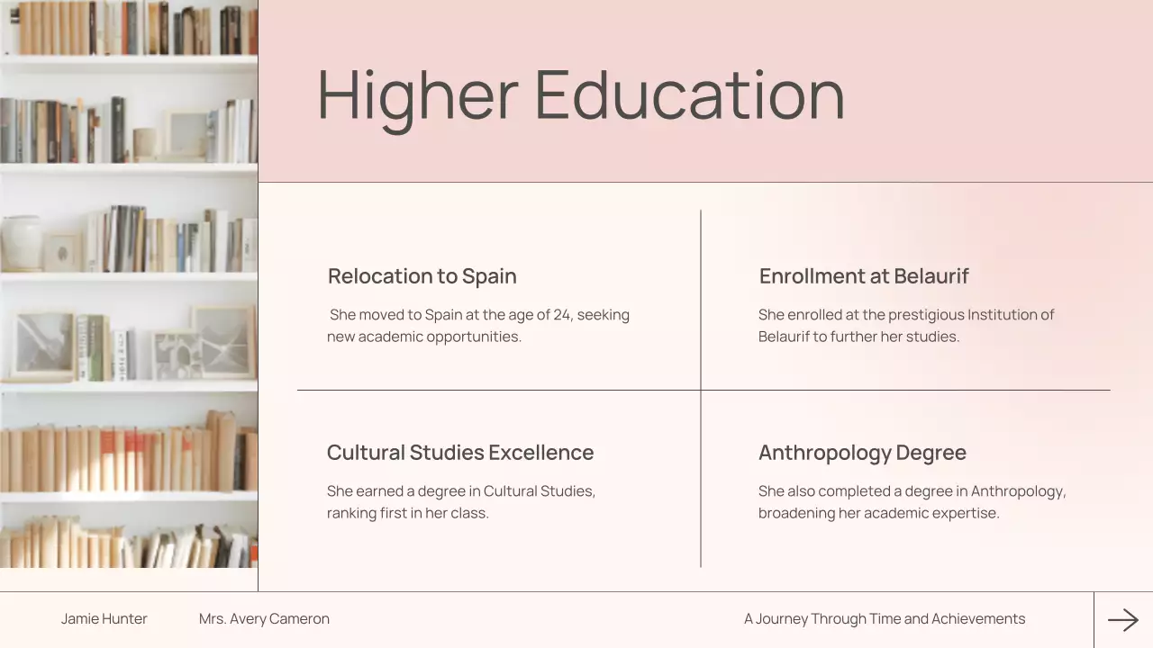 Pink Simple Biography Presentation