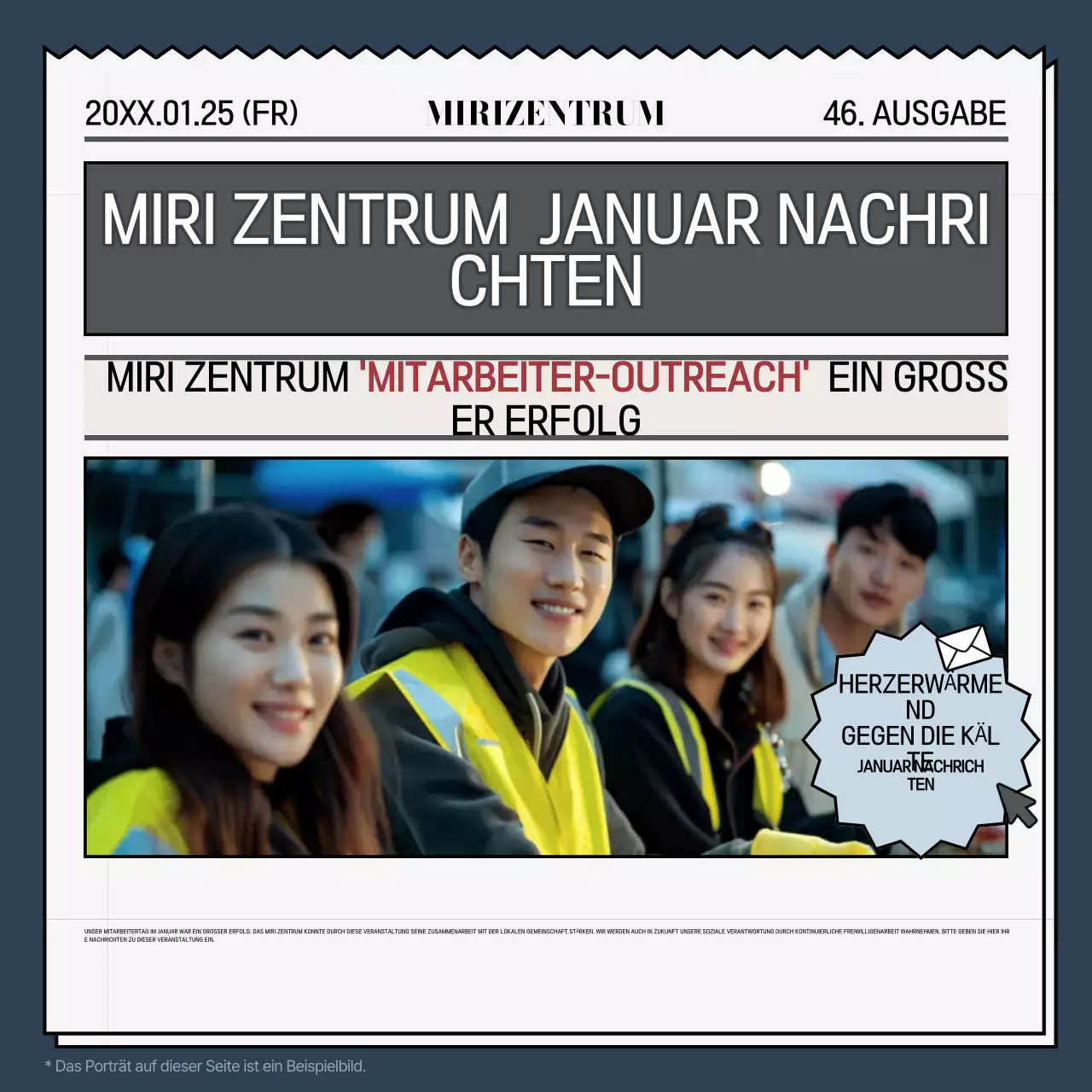 Blue Modern Freiwilligenführer