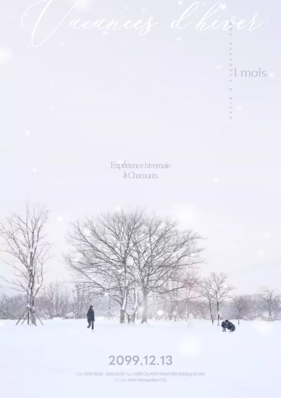 Campagne d'hiver minimaliste blanche