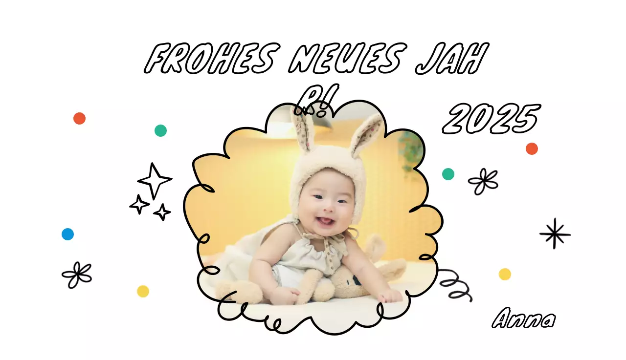 Gelber niedlicher Fotokalender