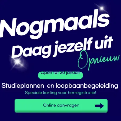 Marineblauwe Modern Stagiair Aankondiging