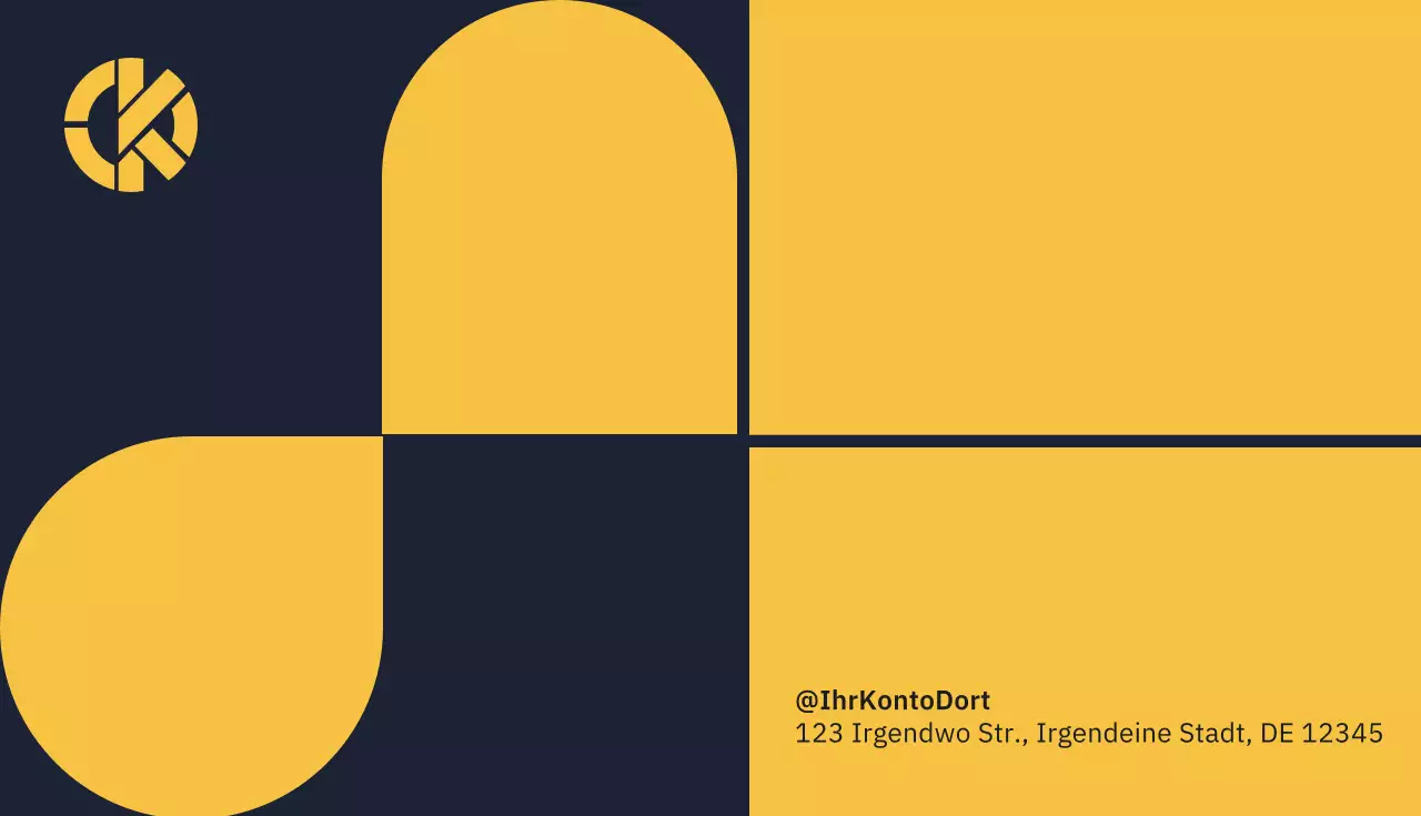 Gelbe moderne Visitenkarte