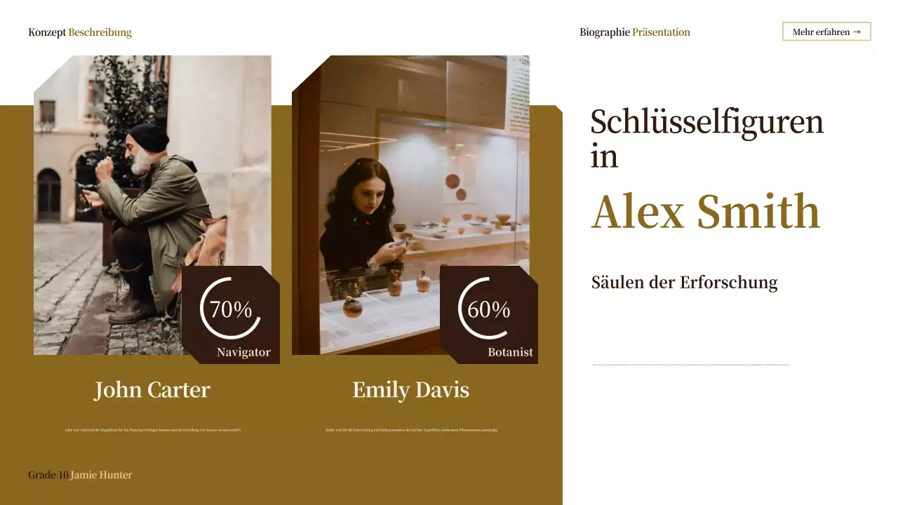 beige vintage biographie klasse