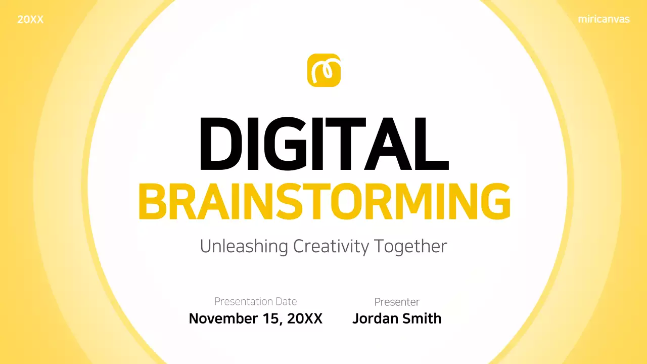 Yellow Modern Brainstorming Presentation