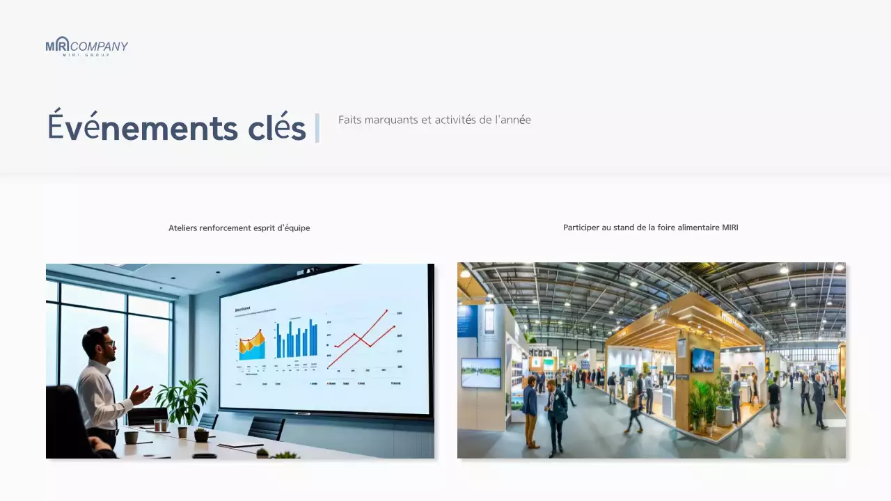 Rapport de fin d'année d'une entreprise moderne et blanche