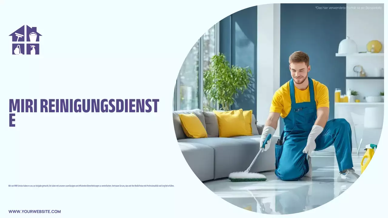 leichte moderne Reinigungspräsentation