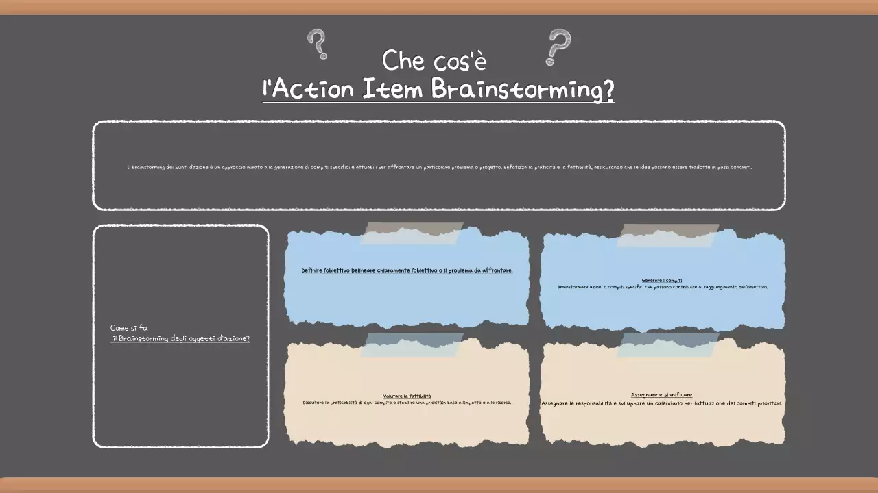 Presentazione Brainstorming Vintage Grigio