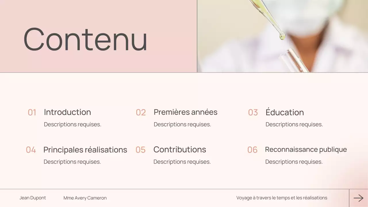 cours de biographie moderne rose