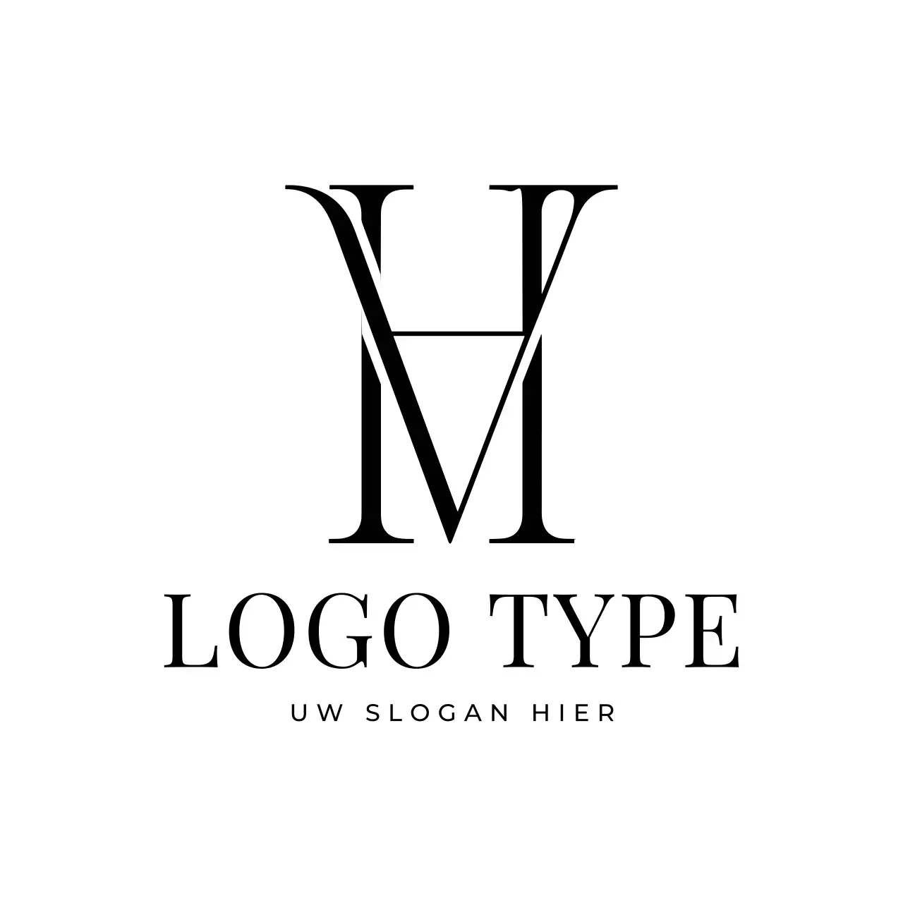 zwart minimalistisch logo ontwerp