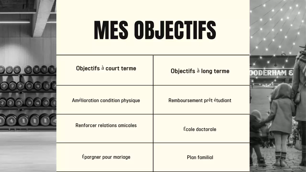 portfolio biographique minimal noir