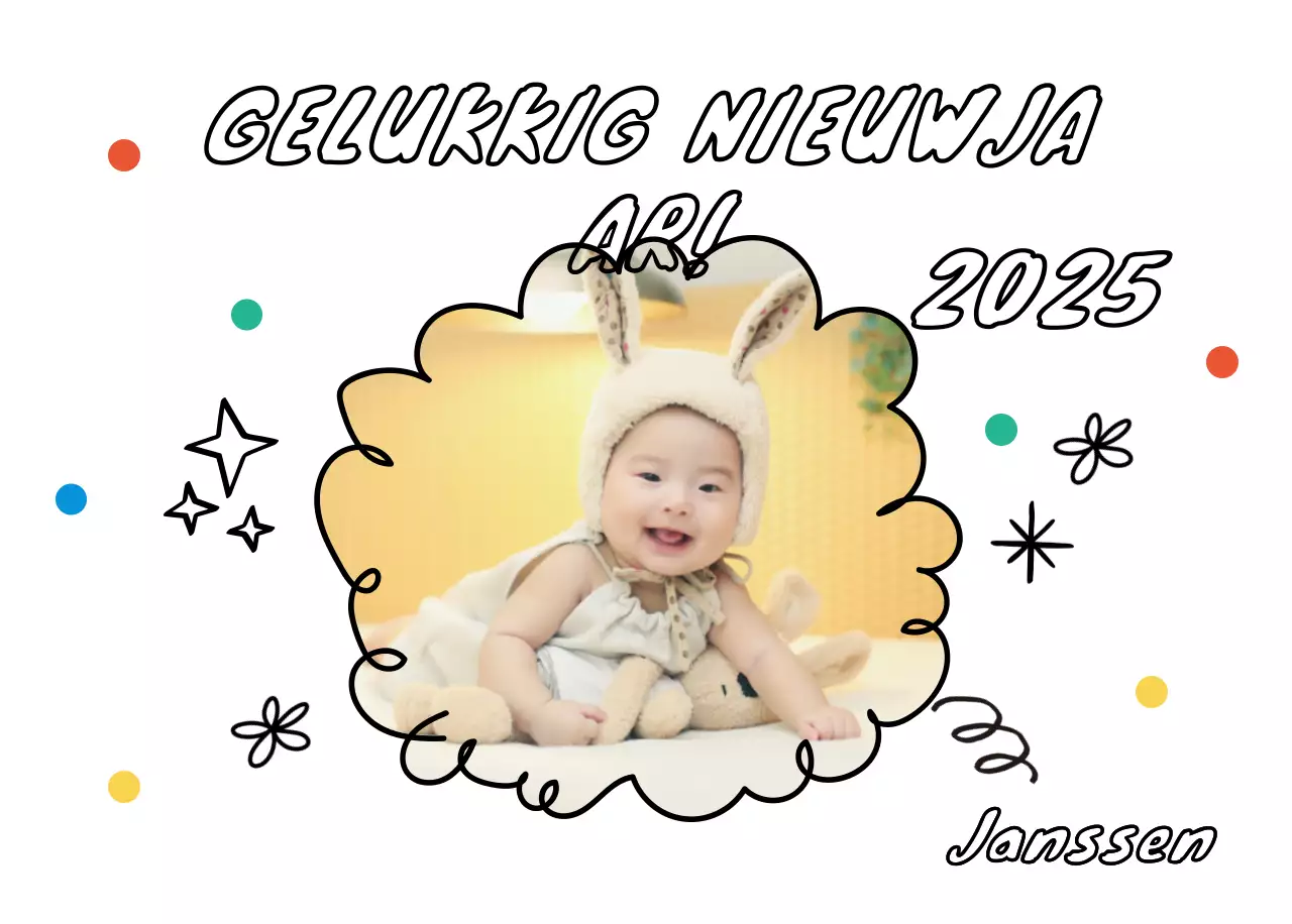 Schattige nieuwjaarskalender