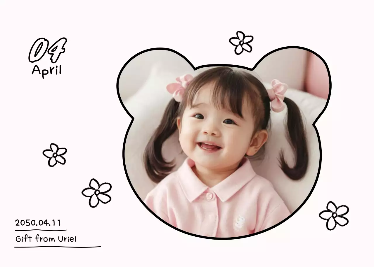 Kalender foto Tahun Baru yang lucu