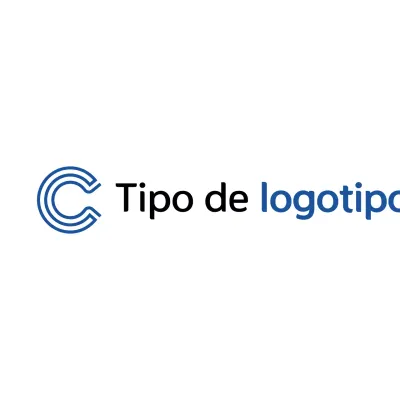 Logotipo moderno azul