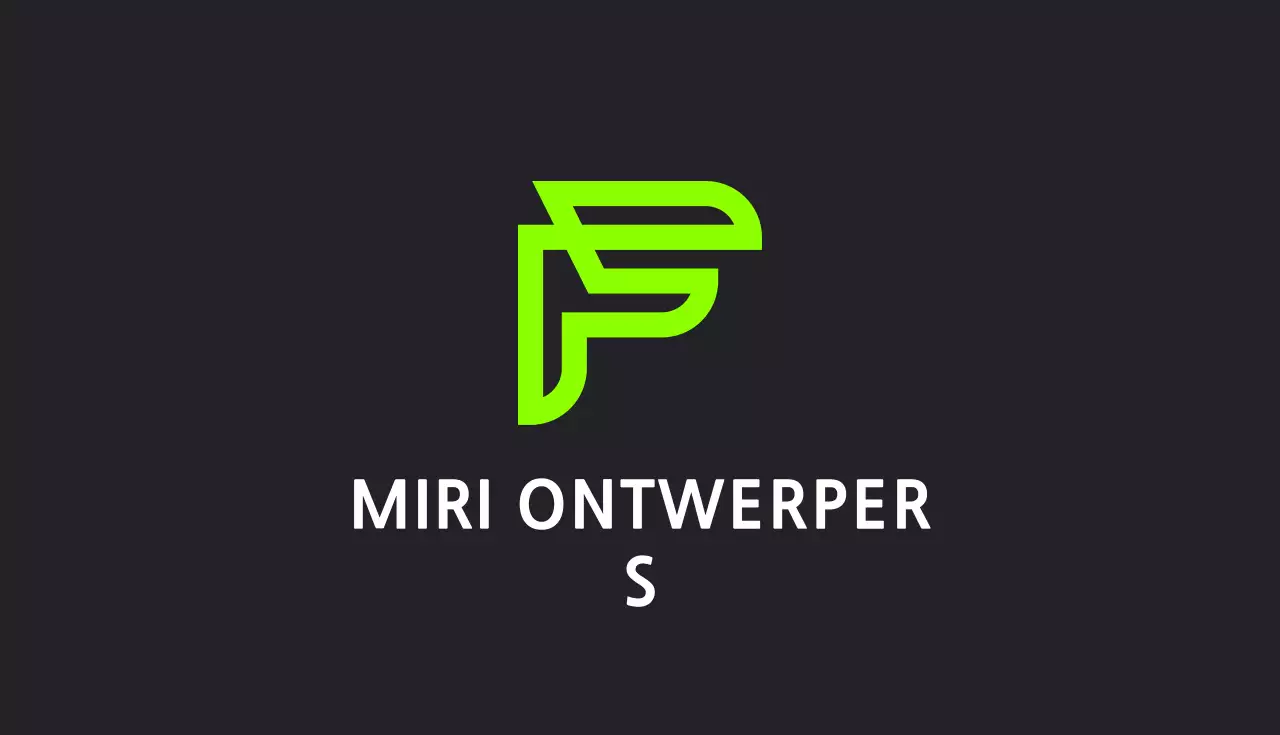 Groen modern visitekaartje