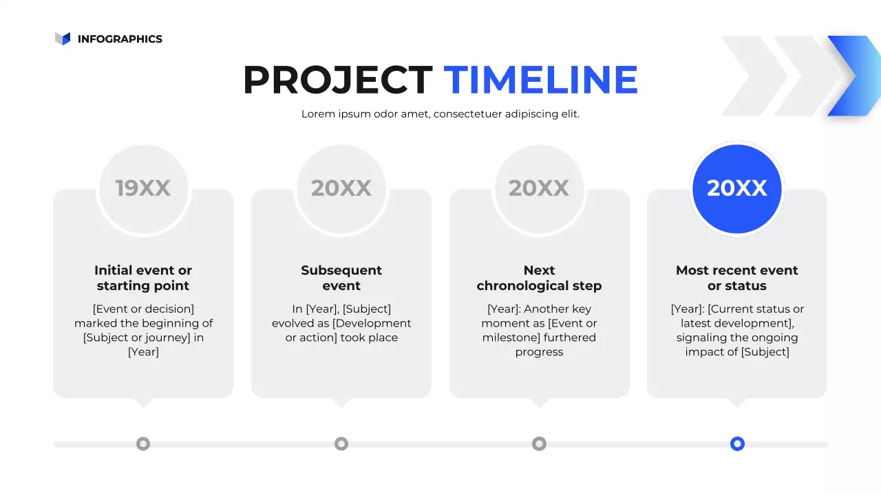 블루 모던 타임라인 프레젠테이션