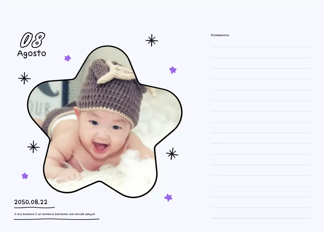 Agenda di Capodanno bianca e bella