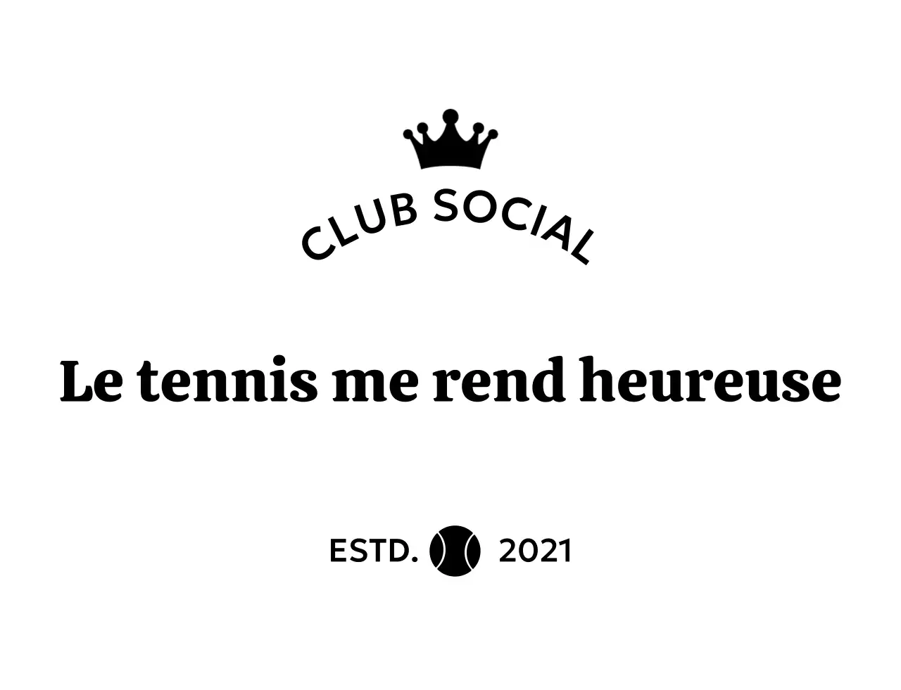 Logo simple d'une organisation de tennis