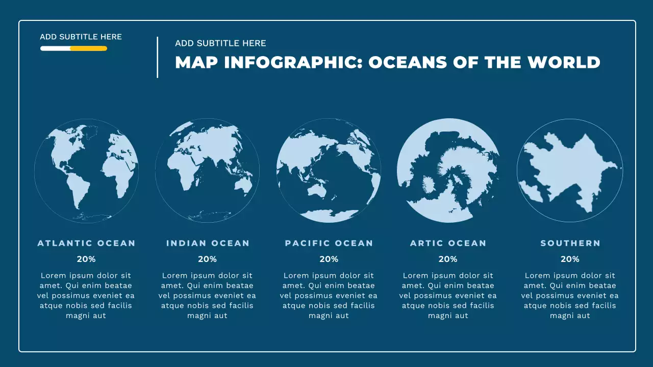 Blue Modern World Maps Guide Presentation