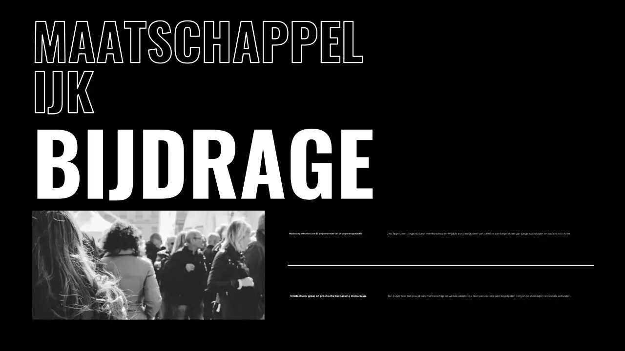 Zwart-wit biografiepresentatie