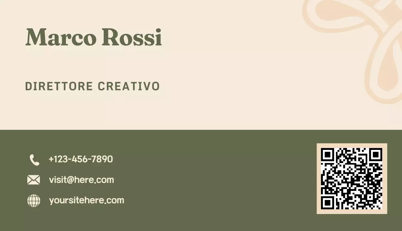 biglietto da visita moderno beige