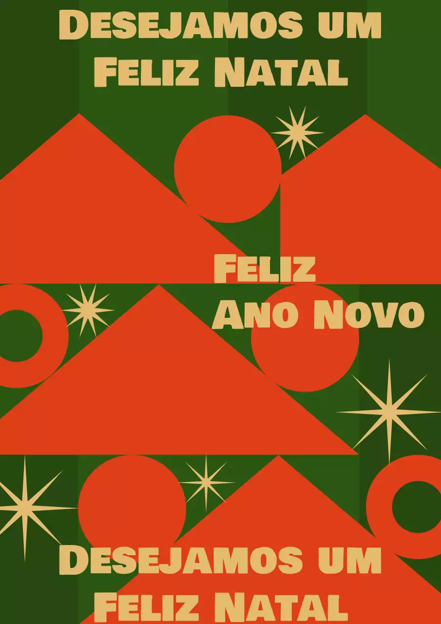 Cartão de Natal de geometria abstrata