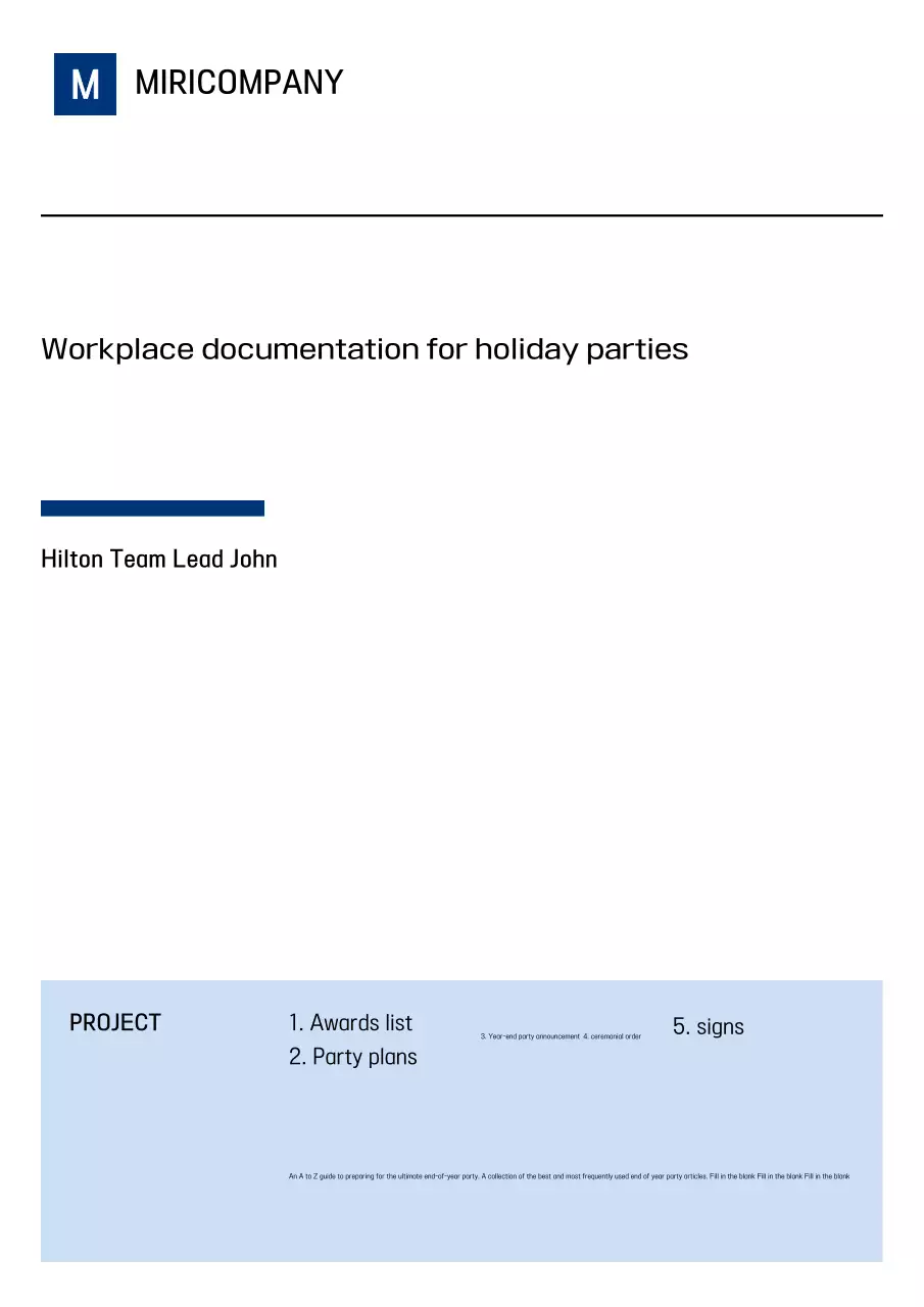 Poster Kế hoạch sự kiện ngày lễ chuyên nghiệp màu xanh