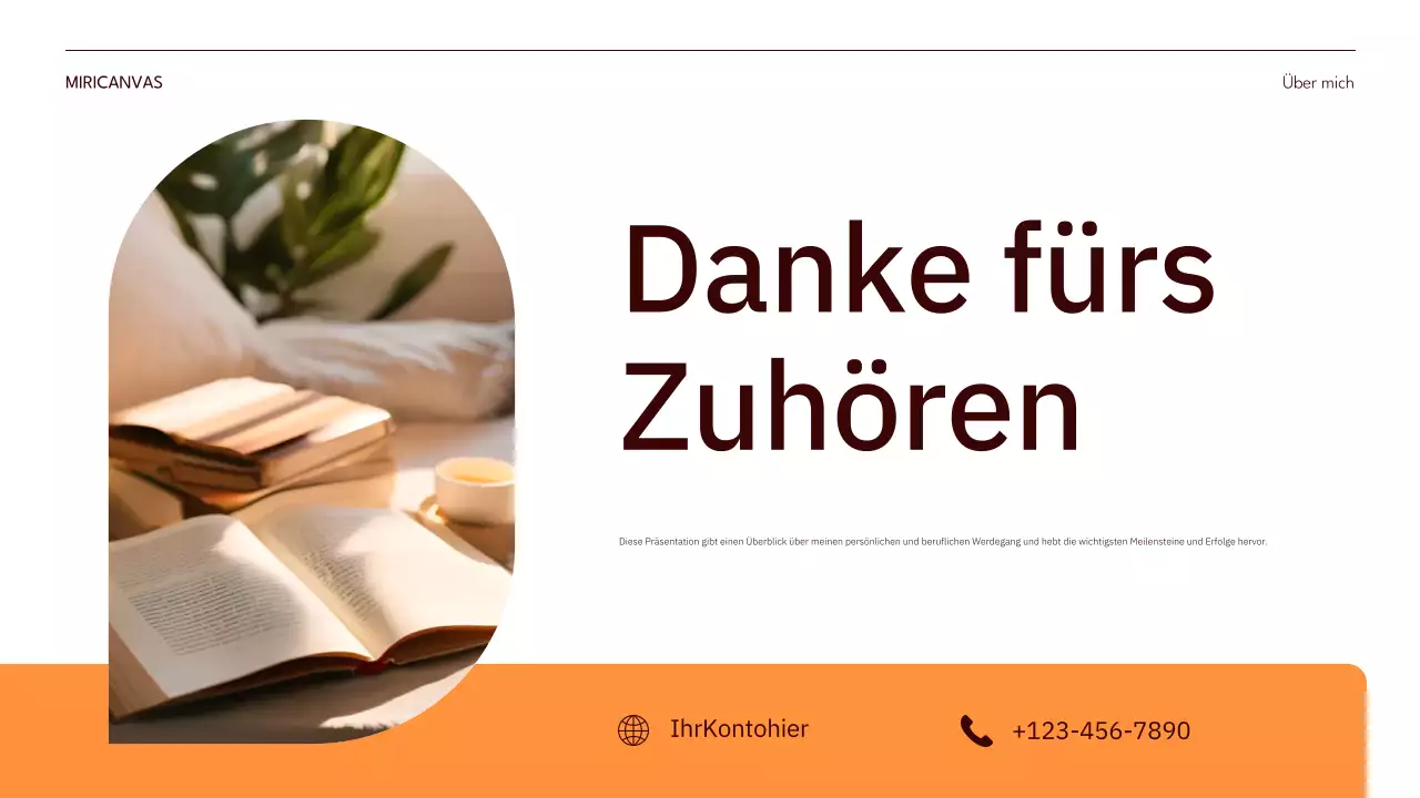 orange modern moderne Selbstdarstellung pitch