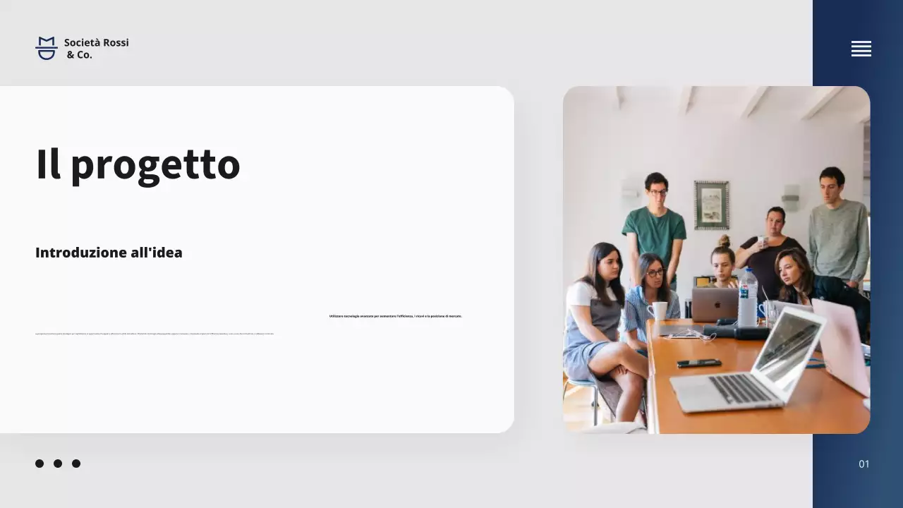 Presentazione della proposta di progetto commerciale della Marina