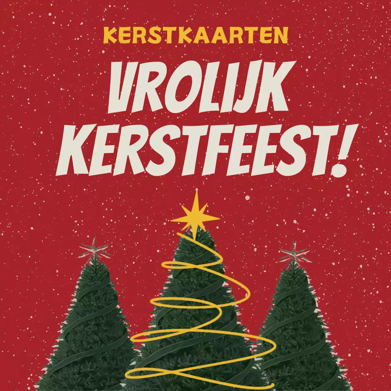 Rode Retro Kerstgroeten