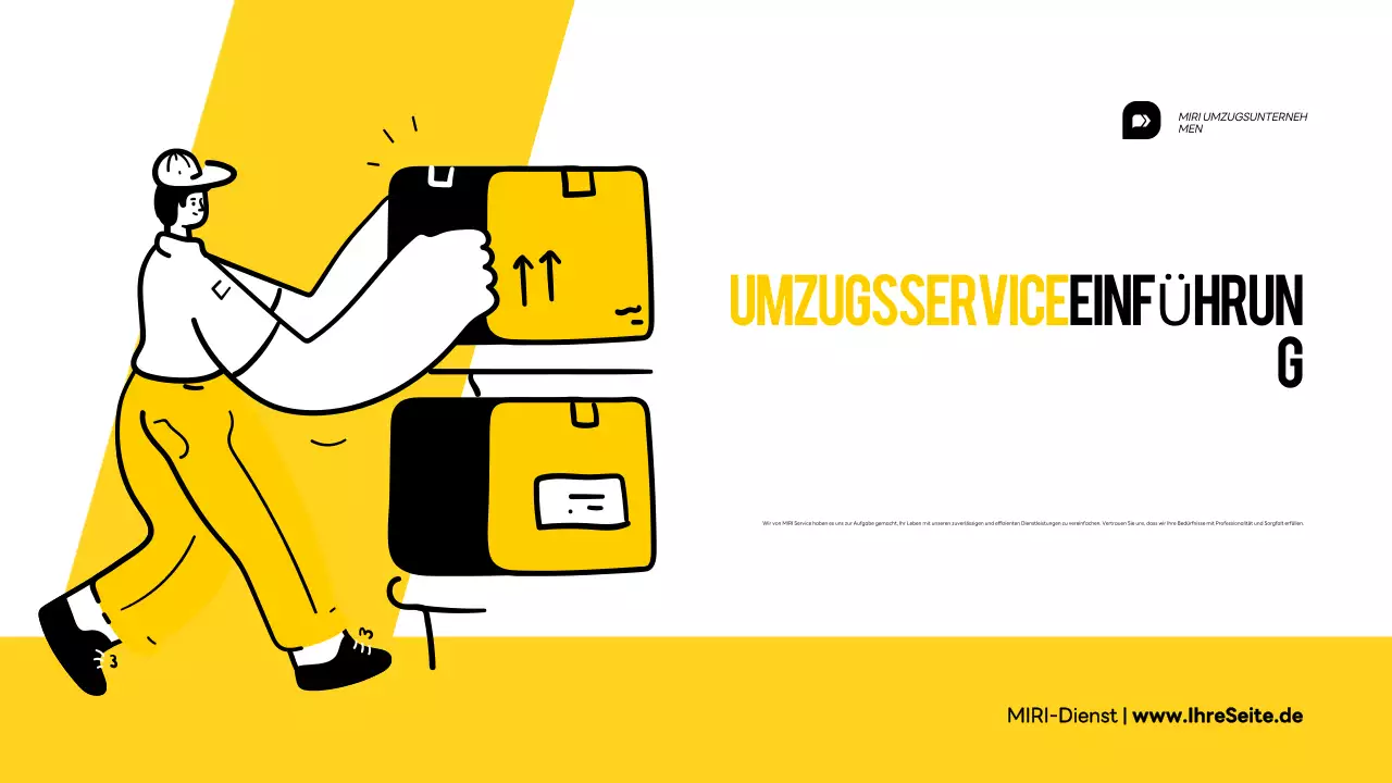 Yellow and White Moving Service Einführungspräsentation