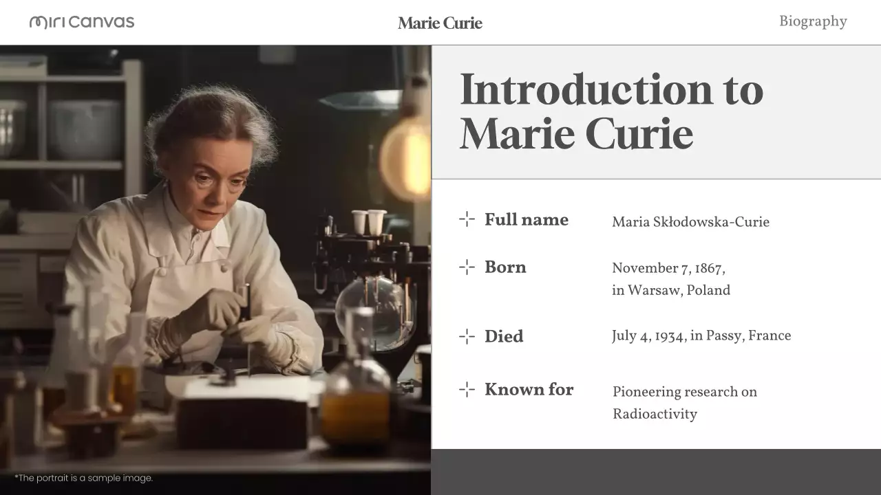 Beige Modern Biography Guide Presentation